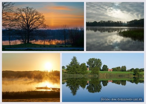 Der Tressower See - vier Stimmungen
