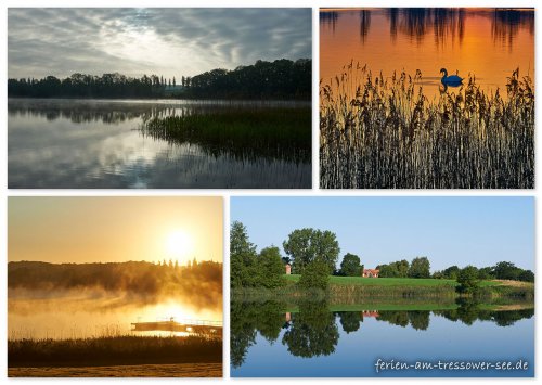 Vier Stimmungen am Tressower See
